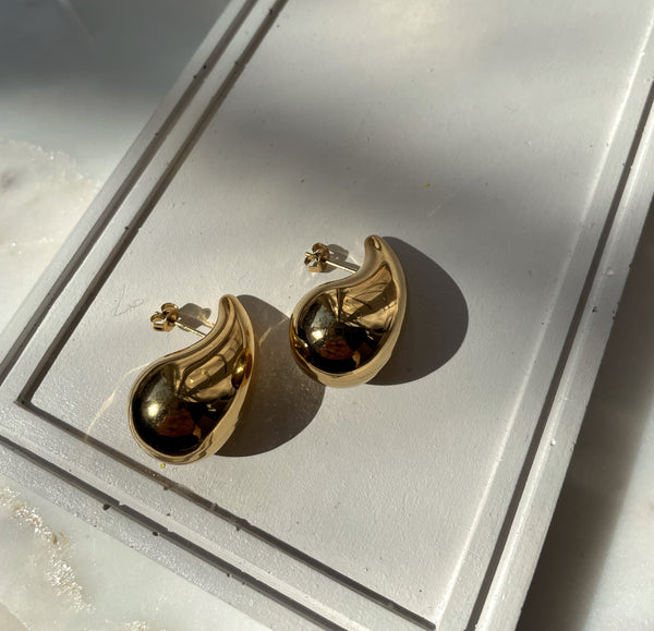 KYLIE | Gold/Silver Plated | Chunky Drop Stud | Earrings | Tarnish Free