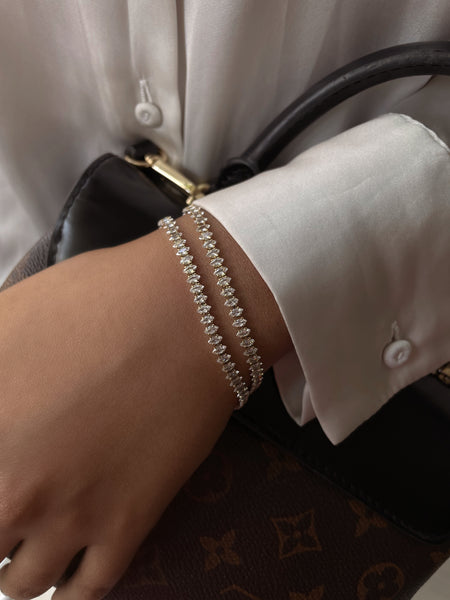 CATIA TENNIS BRACELET | Tarnish-Free | Clear Oval Stone | AAA Grade Cubic Zirconia | Bracelet