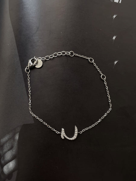 DAZZLING ARABIC INITIAL BRACELETS I Kids/Adults | Tarnish Free | Stainless Steel I 18ct gold/ rhodium plated Cubic Zirconia
