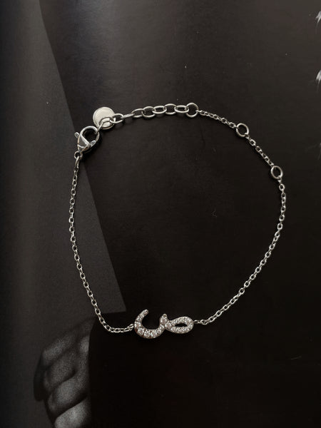 DAZZLING ARABIC INITIAL BRACELETS I Kids/Adults | Tarnish Free | Stainless Steel I 18ct gold/ rhodium plated Cubic Zirconia