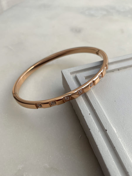 SOLSTICE | Tarnish Free | Gold/Silver/Rose-Gold | Cubic Zirconia | Bangle
