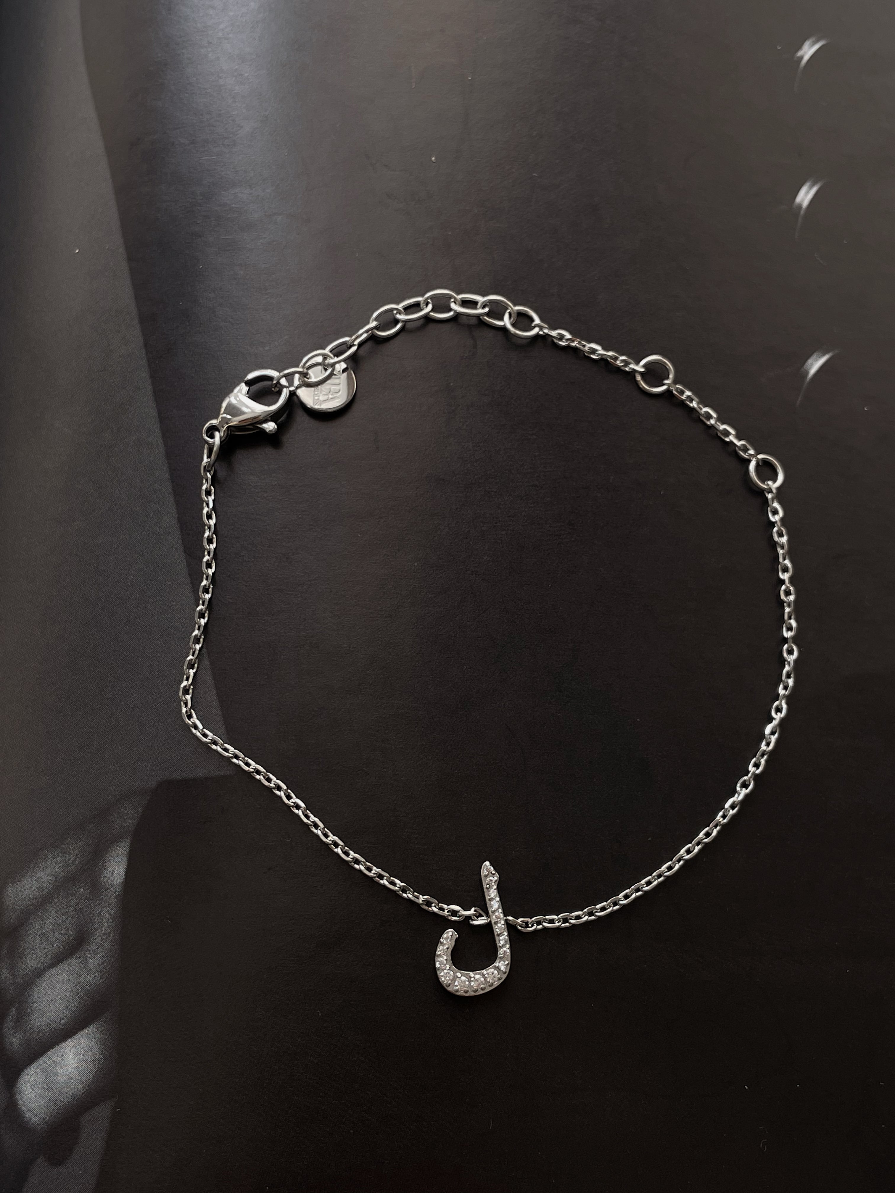DAZZLING ARABIC INITIAL BRACELETS I Kids/Adults | Tarnish Free | Stainless Steel I 18ct gold/ rhodium plated Cubic Zirconia