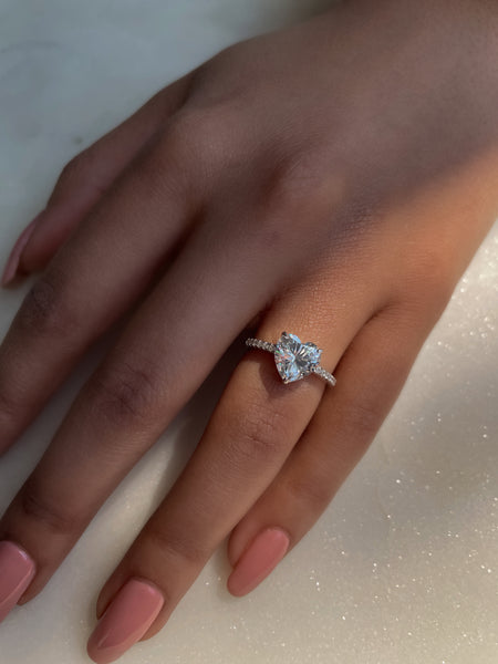AFFECTIONATE I S925 Sterling Silver I Cubic Zirconia | Heart Ring