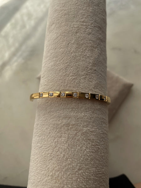 SOLSTICE | Tarnish Free | Gold/Silver/Rose-Gold | Cubic Zirconia | Bangle
