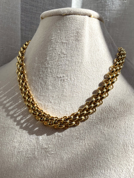 HAMPTONS | Tarnish-Free | Gold Chunky Woven Link | Necklace/Bracelet