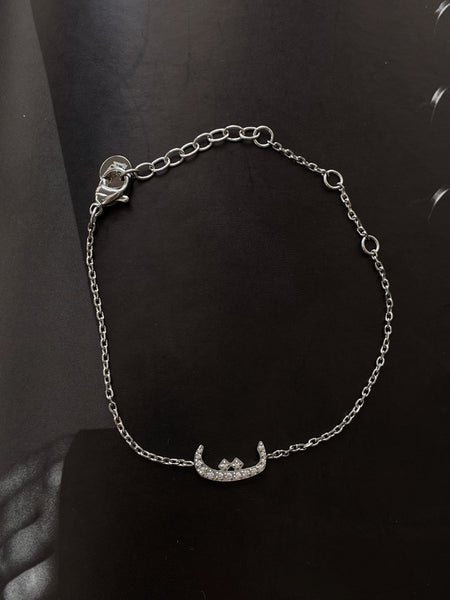 DAZZLING ARABIC INITIAL BRACELETS I Kids/Adults | Tarnish Free | Stainless Steel I 18ct gold/ rhodium plated Cubic Zirconia