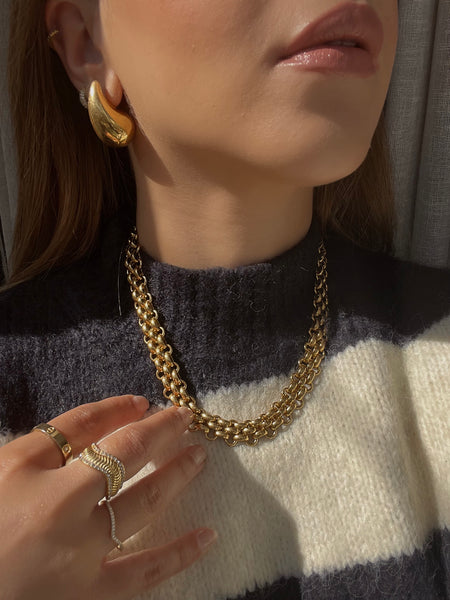 KYLIE | Gold/Silver Plated | Chunky Drop Stud | Earrings | Tarnish Free