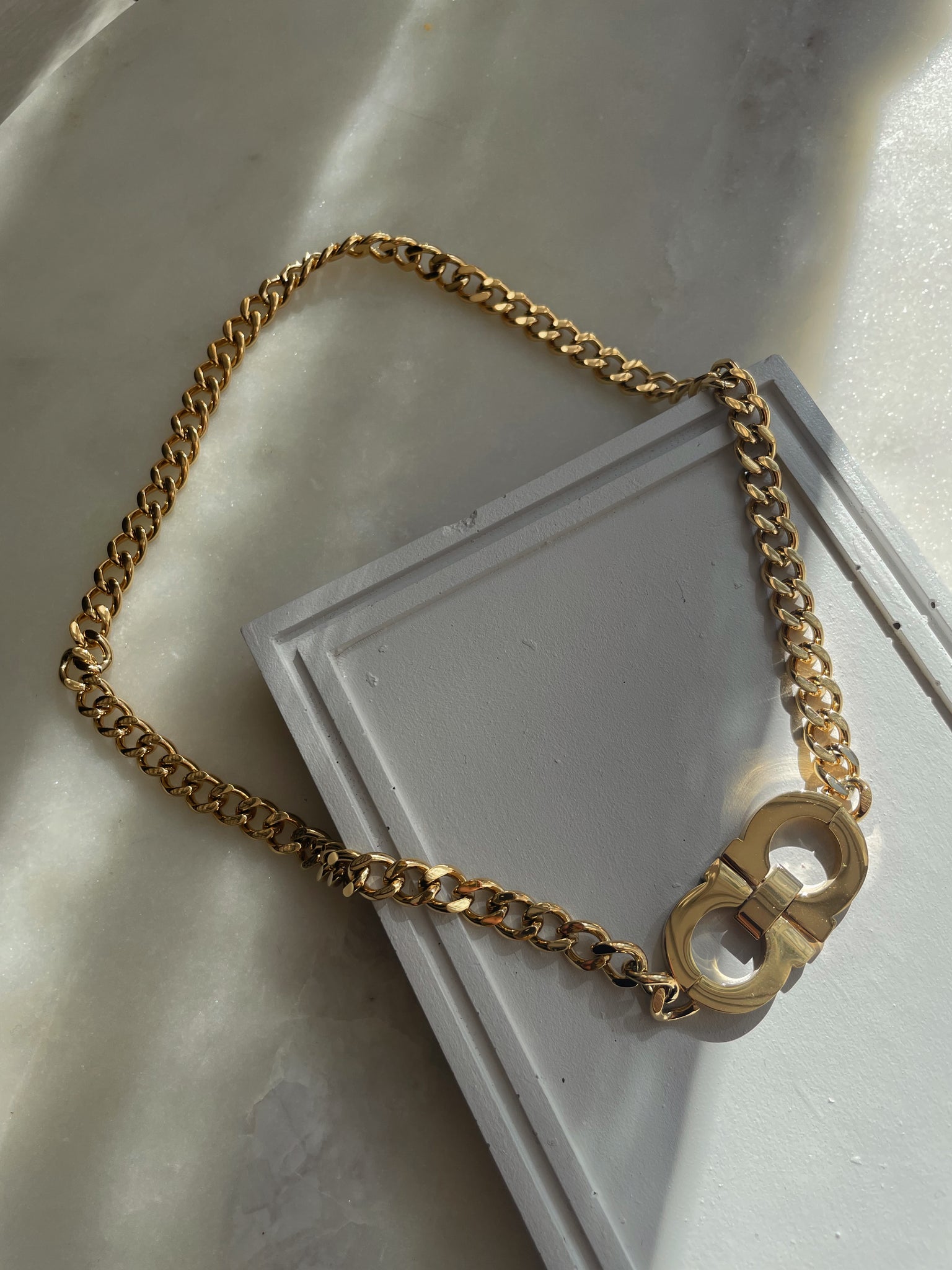 SUCCESSION | Tarnish-Free | Gold/Silver Chunky Link Pendant | Necklace