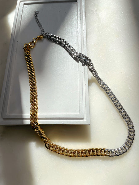 DAKOTA | Tarnish-Free | Gold-Silver Mix Chunky Link | Necklace/Bracelet