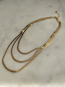 VANCOUVER | Tarnish Free | Triple Layer Gold/Silver Snakechain |  Necklace