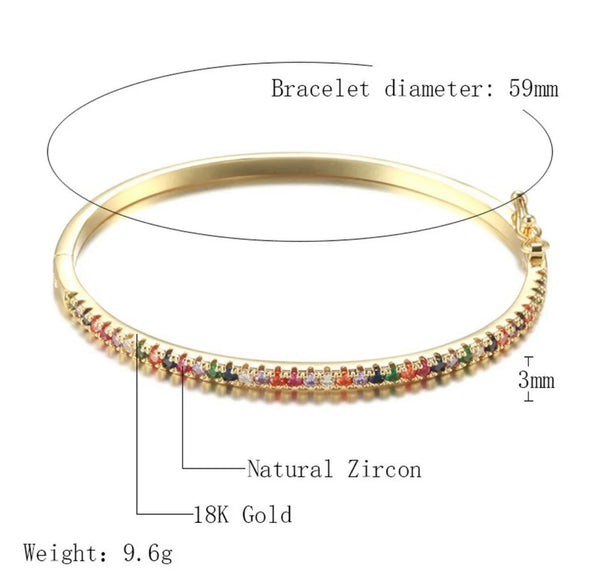 CABO | Gold Multicoloured | AAA Grade Cubic Zirconia | Bracelet
