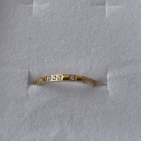 SOLEIL | Tarnish Free | Cubic Zirconia Encrusted Gold | Ring