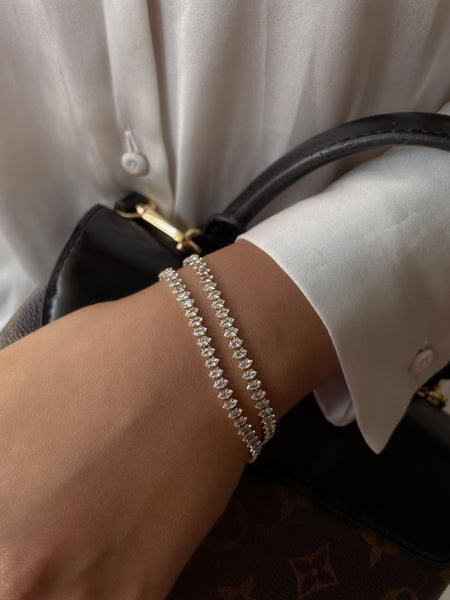 CATIA TENNIS BRACELET | Tarnish-Free | Clear Oval Stone | AAA Grade Cubic Zirconia | Bracelet