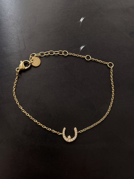 DAZZLING ARABIC INITIAL BRACELETS I Kids/Adults | Tarnish Free | Stainless Steel I 18ct gold/ rhodium plated Cubic Zirconia