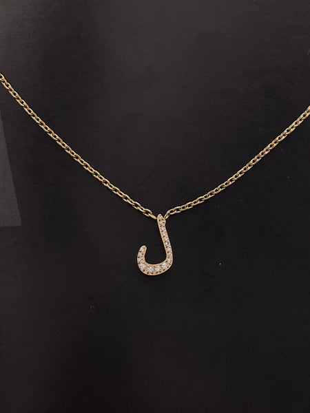 DAZZLING ARABIC INITIAL NECKLACE I Kids/Adults | Tarnish Free | Stainless Steel I 18ct gold plated Cubic Zirconia I Gold/Silver