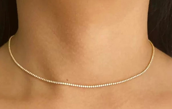 HUSNIYA | Gold Cubic Zirconia Tennis | Necklace/Bracelet