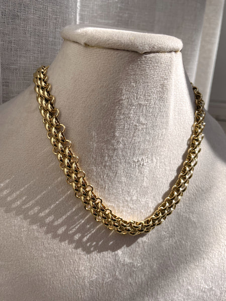 HAMPTONS | Tarnish-Free | Gold Chunky Woven Link | Necklace/Bracelet