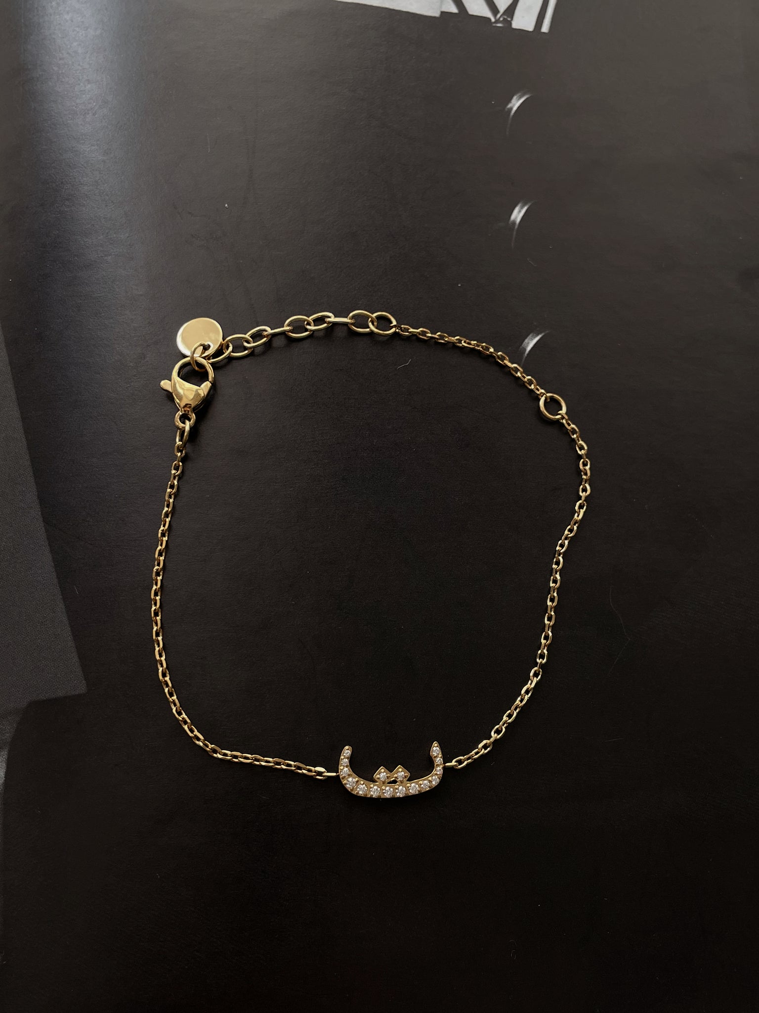 DAZZLING ARABIC INITIAL BRACELETS I Kids/Adults | Tarnish Free | Stainless Steel I 18ct gold/ rhodium plated Cubic Zirconia