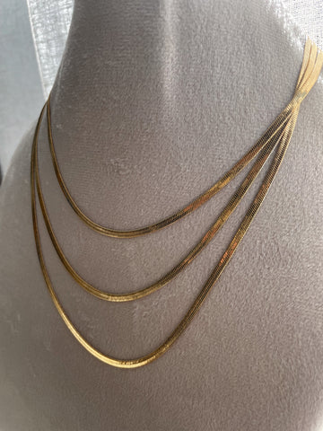 VANCOUVER | Tarnish Free | Triple Layer Gold/Silver Snakechain |  Necklace