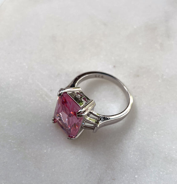 BLISSA I Luxury Pink Cubic Zirconia Ring | AAA Grade Cubic Zirconia