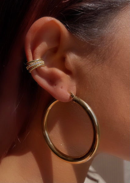 Barbados | Tarnish Free | Gold Plated Hoops | 3 Sizes