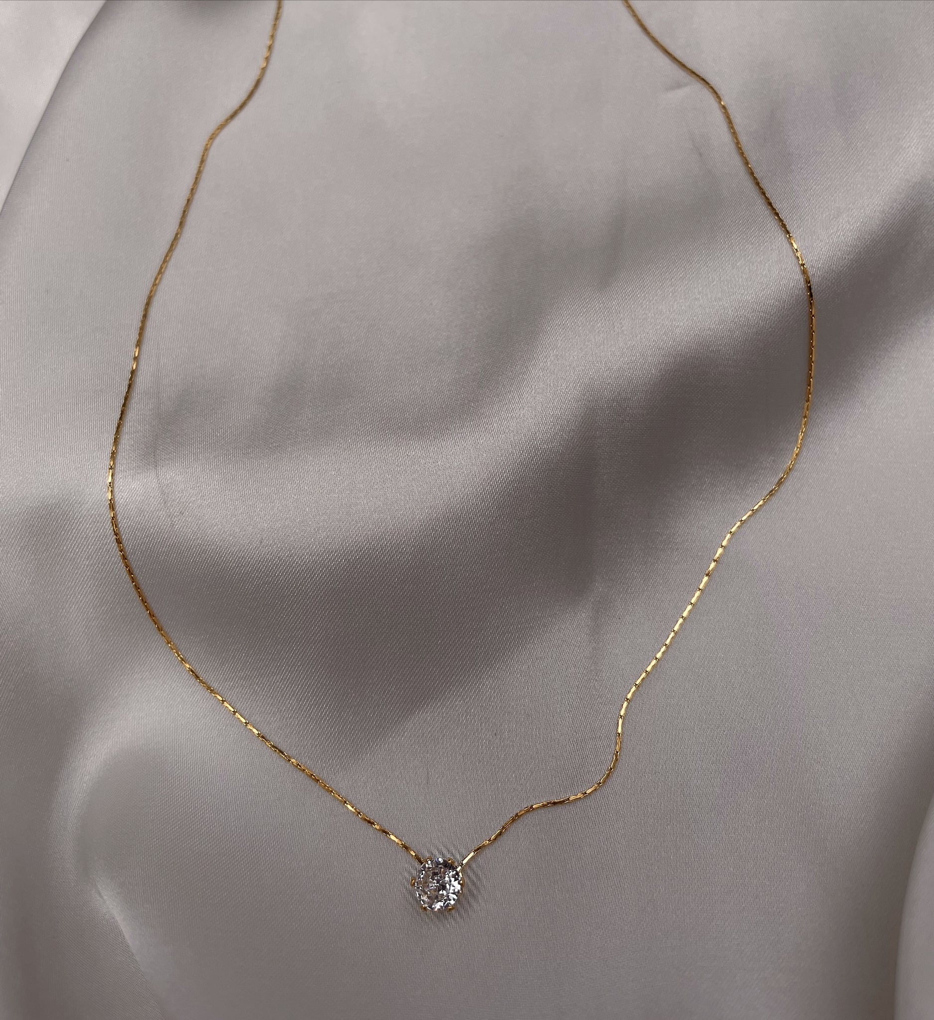 GWEN | Cubic Zirconia Drop Necklace | Tarnish-Free