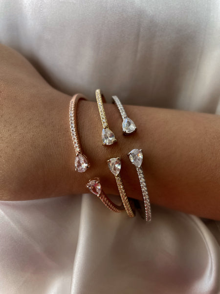 ILHAAM | Gold/Silver/Rose-Gold | AAA Grade Cubic Zirconia | Bangle