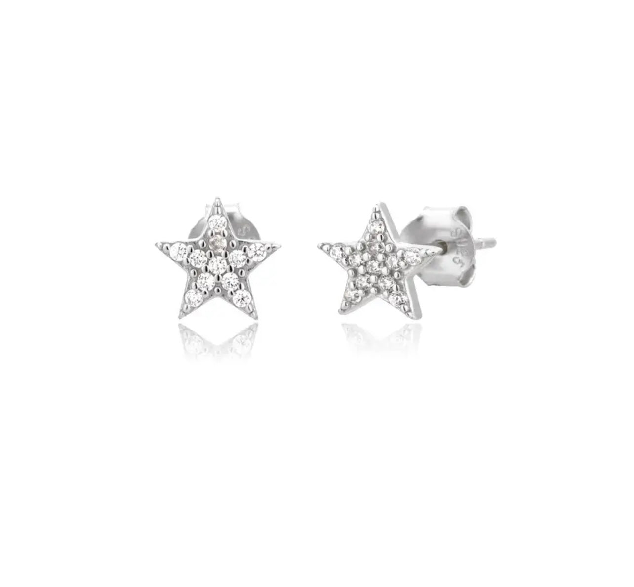 STARDOM I S925 Sterling Silver I 18ct gold plated I Cubic Zirconia Star Stud | Earrings
