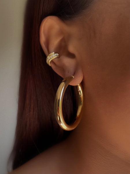 Barbados | Tarnish Free | Gold Plated Hoops | 3 Sizes