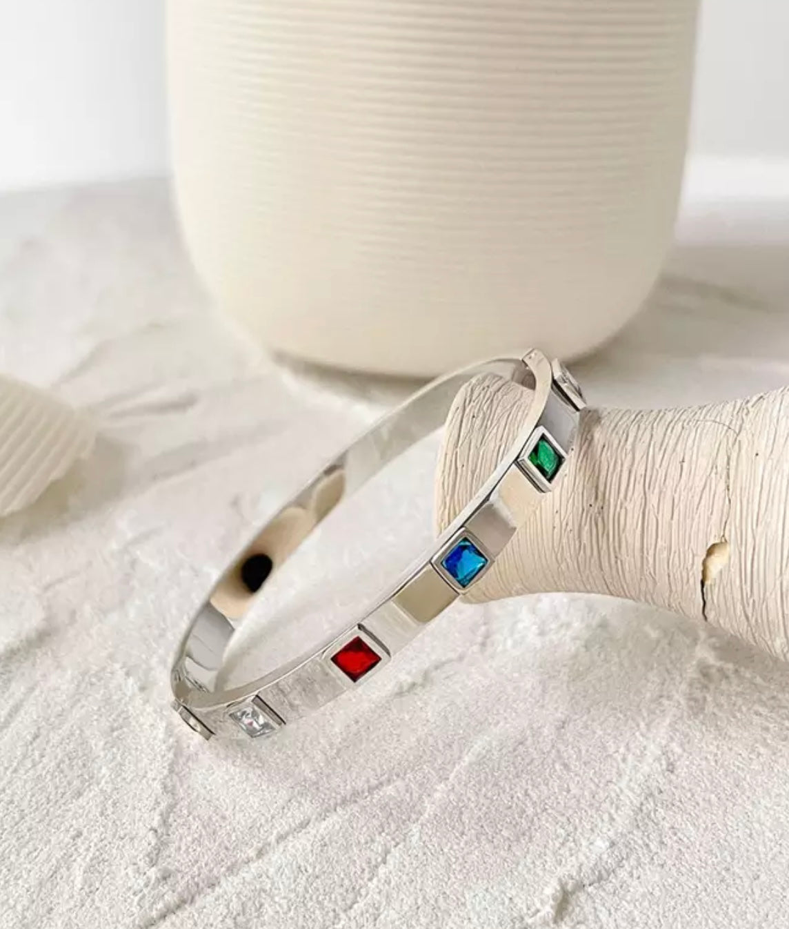 EUROPA | Tarnish-Free | Multicoloured/Clear Cubic Zirconia | Cuff (1 piece)