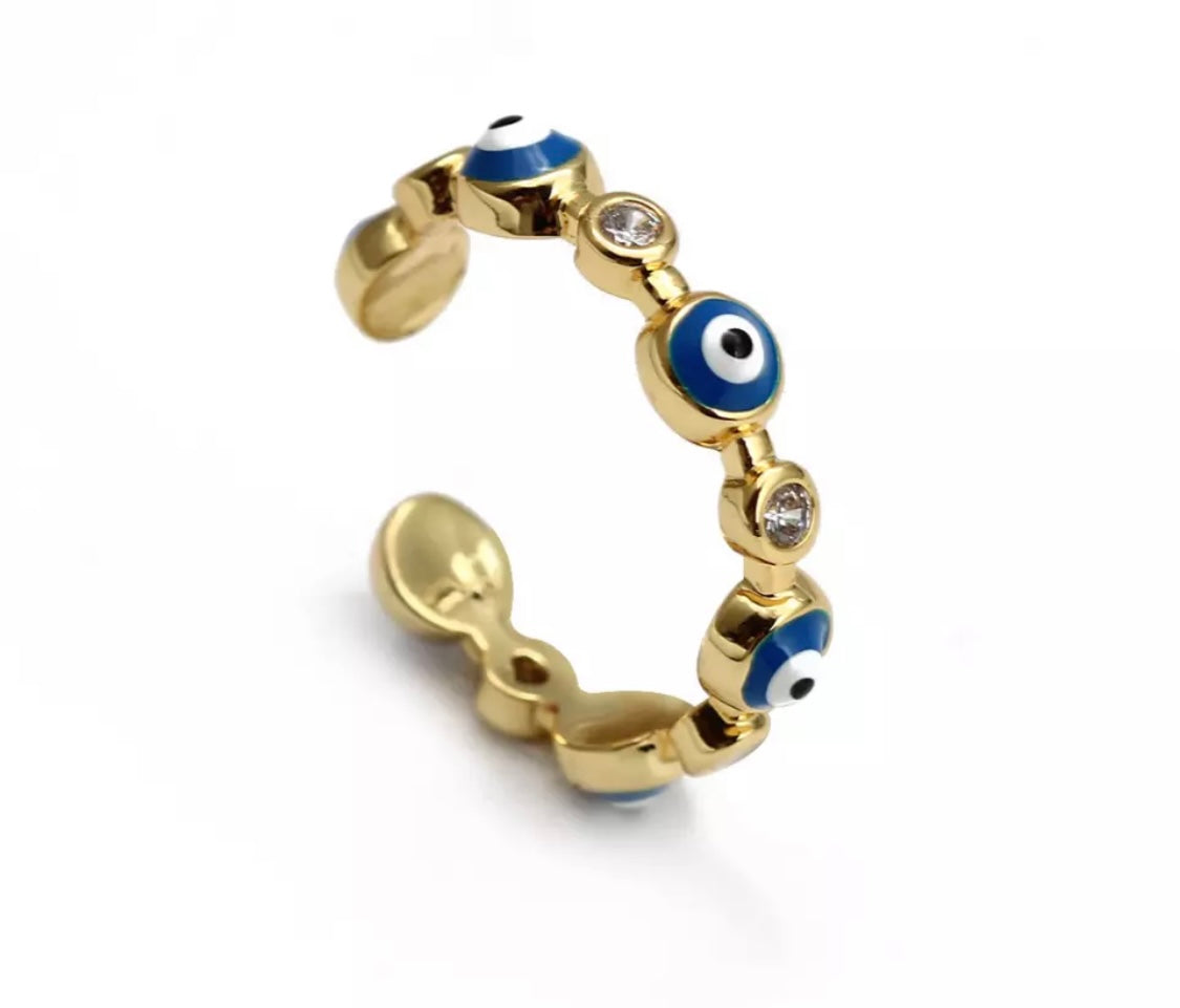 Adira | Evil Eye Adjustable Ring