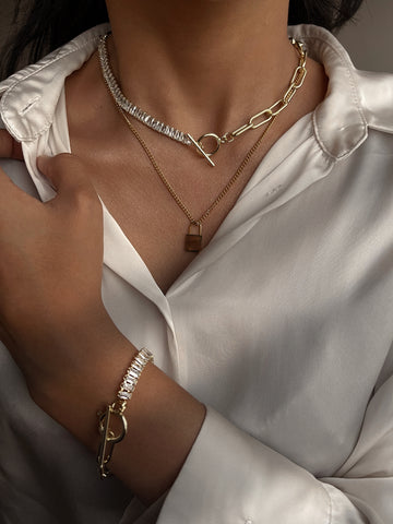RAZ D | Tarnish Free | Gold/silver paperclip style | bestselling | necklace | bracelet