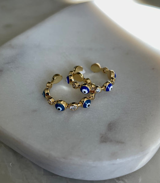 Adira | Evil Eye Adjustable Ring