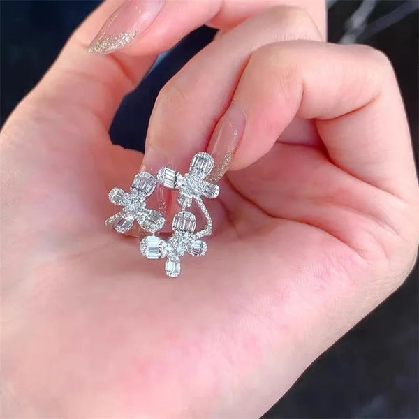 AMMAN I Luxury Open Ring | AAA Grade Cubic Zirconia I Adjustable