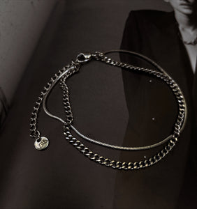 CLOUT | ZibaMan | Silver Double Layer Curb Link Bracelet | Tarnish-Free