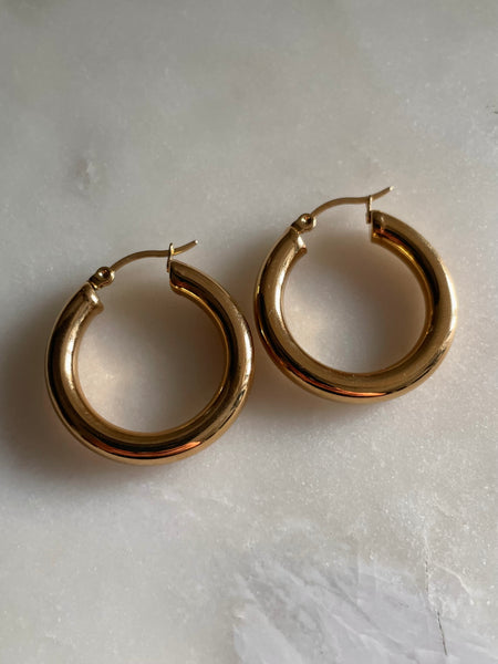 Barbados | Tarnish Free | Gold Plated Hoops | 3 Sizes