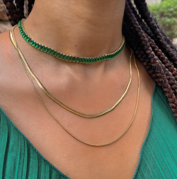 ZINHLE | Gold Snake and Link Double Layer | Tarnish Free | Necklace