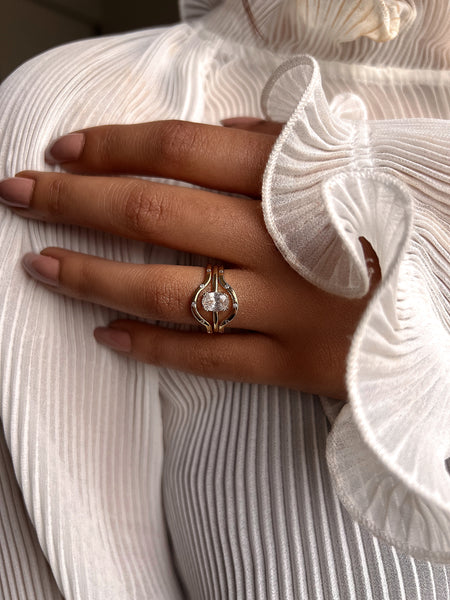STACKING RINGS I Ethereal Collection I S925 Sterling Silver | 18ct Gold Plated | Cubic Zirconia