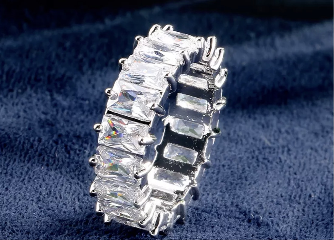 Penelope Clear Cubic Zirconia Baguette Ring