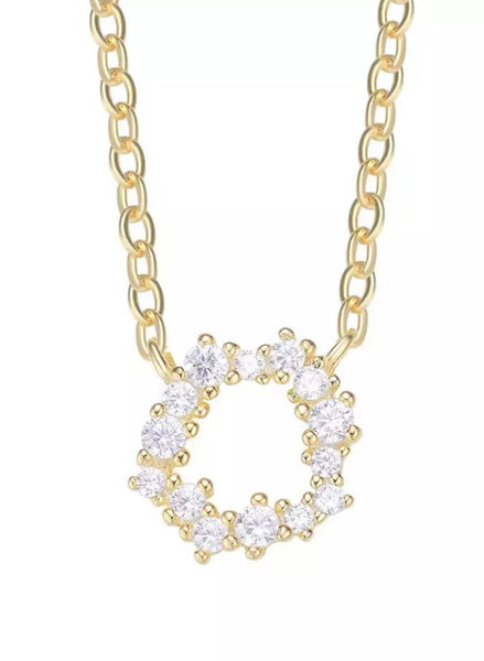 HALO | S925 Sterling Silver I 18ct gold plated I Cubic Zirconia I Pendant Necklace/Ring