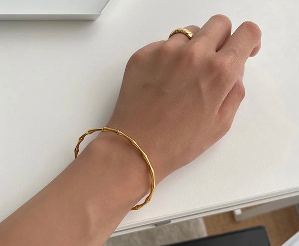 Sibongile | Tarnish-Free | Gold/Silver/Rose Gold Bamboo Cuff (1 piece)