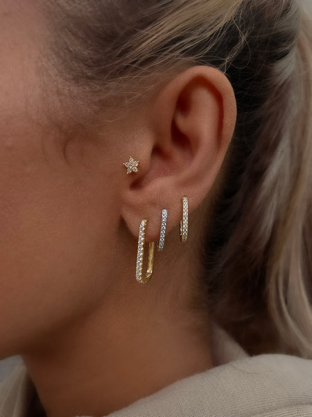 BALL-BACK STUDS I STUDS I S925 Sterling Silver | 18ct Gold/Platinun Plated | Cubic Zirconia | Single Piece