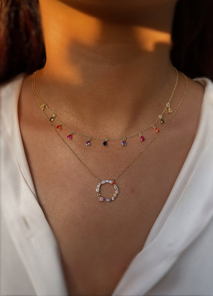 PORSHA | S925 Sterling Silver 18ct gold plated Dainty Drop Necklace