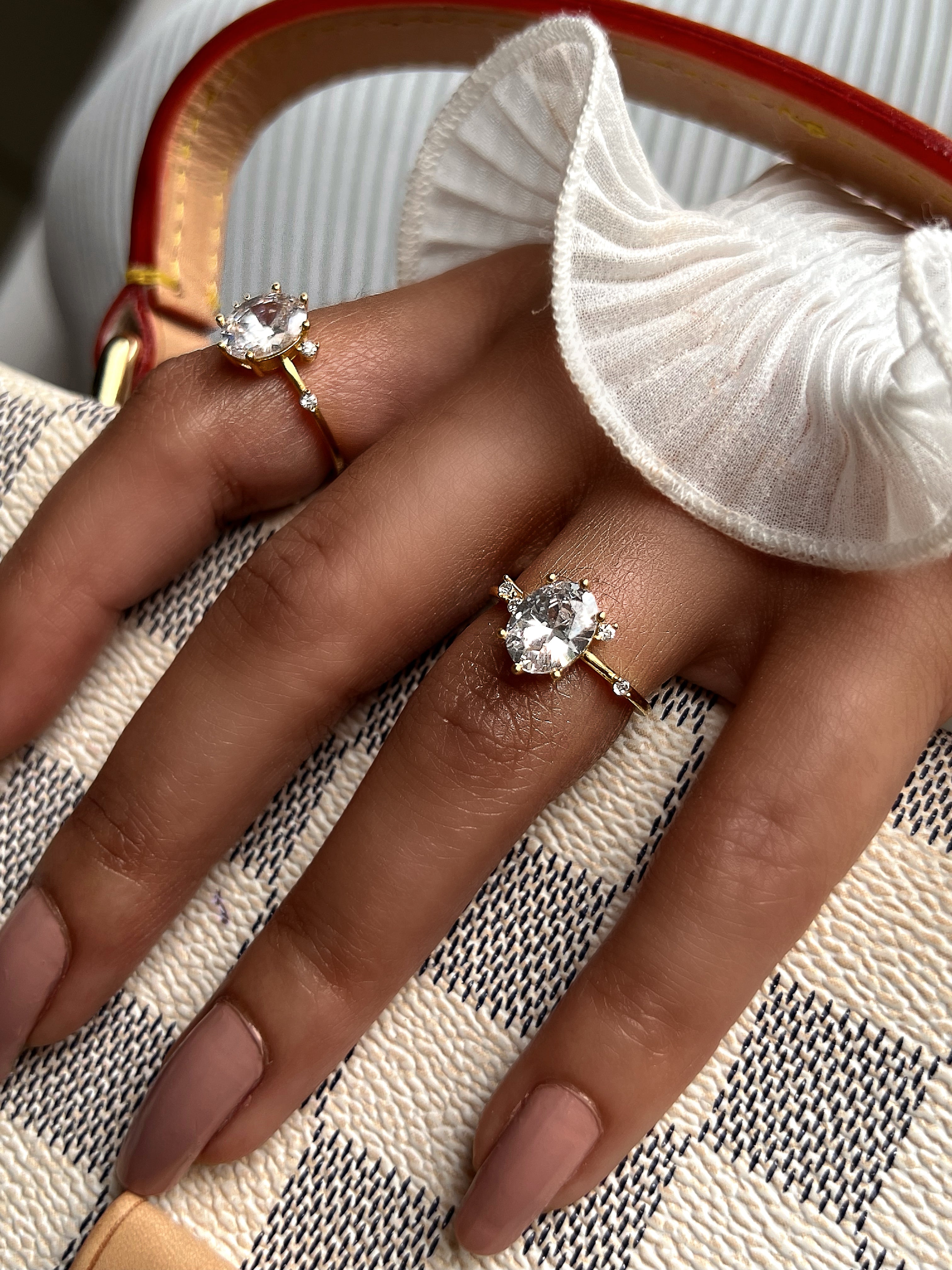 PRINCESSA I Ethereal Collection | S925 Sterling Silver I 18k Gold Plated I Cubic Zirconia Ring