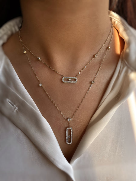 BELLA | Double Layer Luxury Necklace | AAA Grade Cubic Zirconia