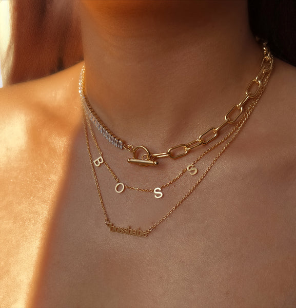 Word Necklaces | Pendant Style | Tarnish Free | 18ct Gold Plated and Stainless Steel | Superwoman/Hustler/Abundant/Beautiful/Bossbabe