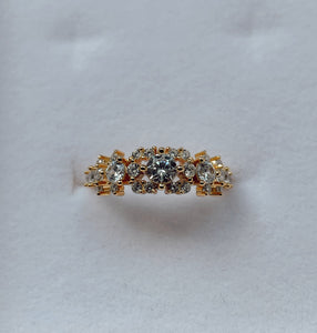 DYNASTY I Ethereal Collection | S925 Sterling Silver I 18k Gold Plated I Cubic Zirconia Ring