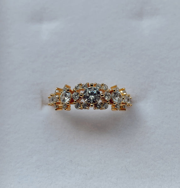 DYNASTY I Ethereal Collection | S925 Sterling Silver I 18k Gold Plated I Cubic Zirconia Ring