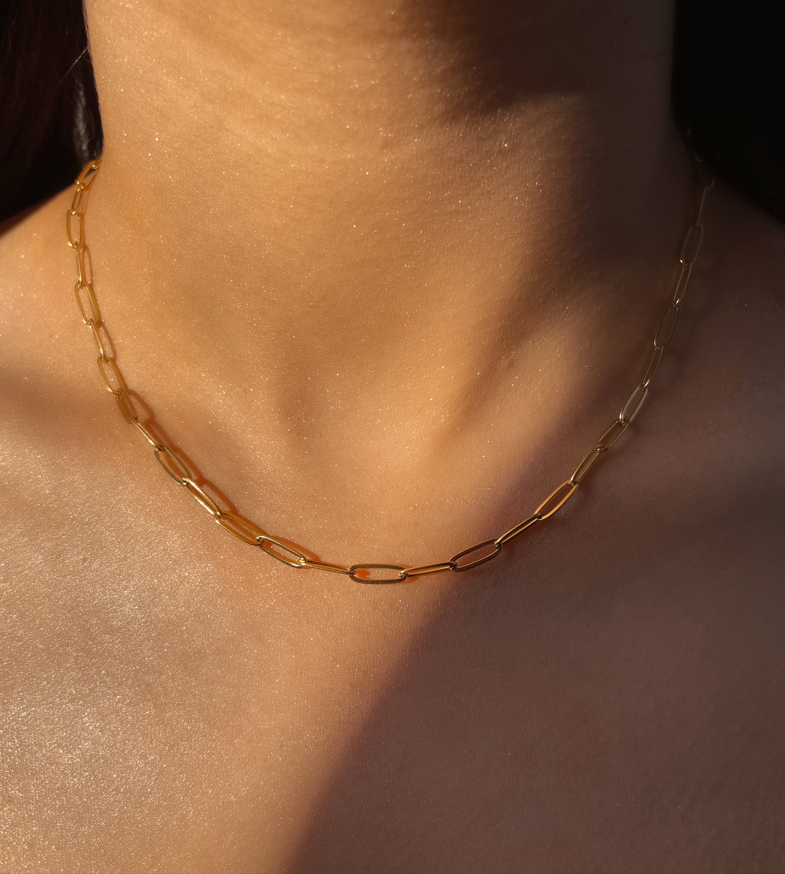 Fathima D | Gold Tarnish-Free | Paperclip Necklace