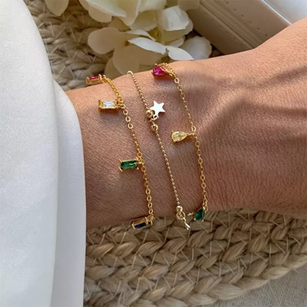 LANGKAWI | S925 Sterling Silver 18ct gold plated Dainty Drop Bracelet